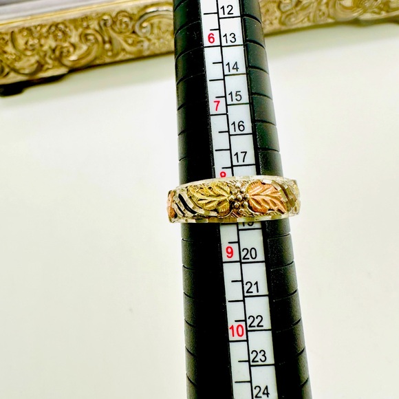 Vintage Sterling 10 K gold ring